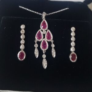 Ruby & Diamond Jewelry Set